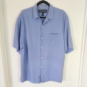 Nat Nast Blue Casual Button Down Shirt Relaxed Fit